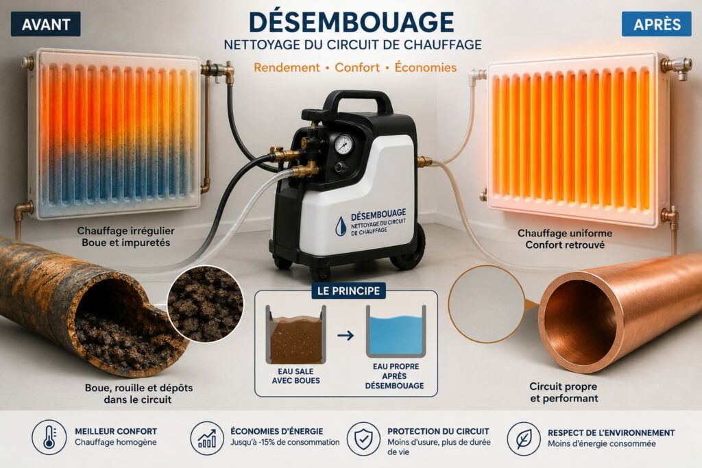 désembouage radiateur vannes lorient — artisan chauffagiste 56